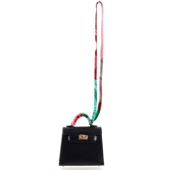Hermes Handbags - Hermes Kelly Twilly Bag Charm Tadelakt Black